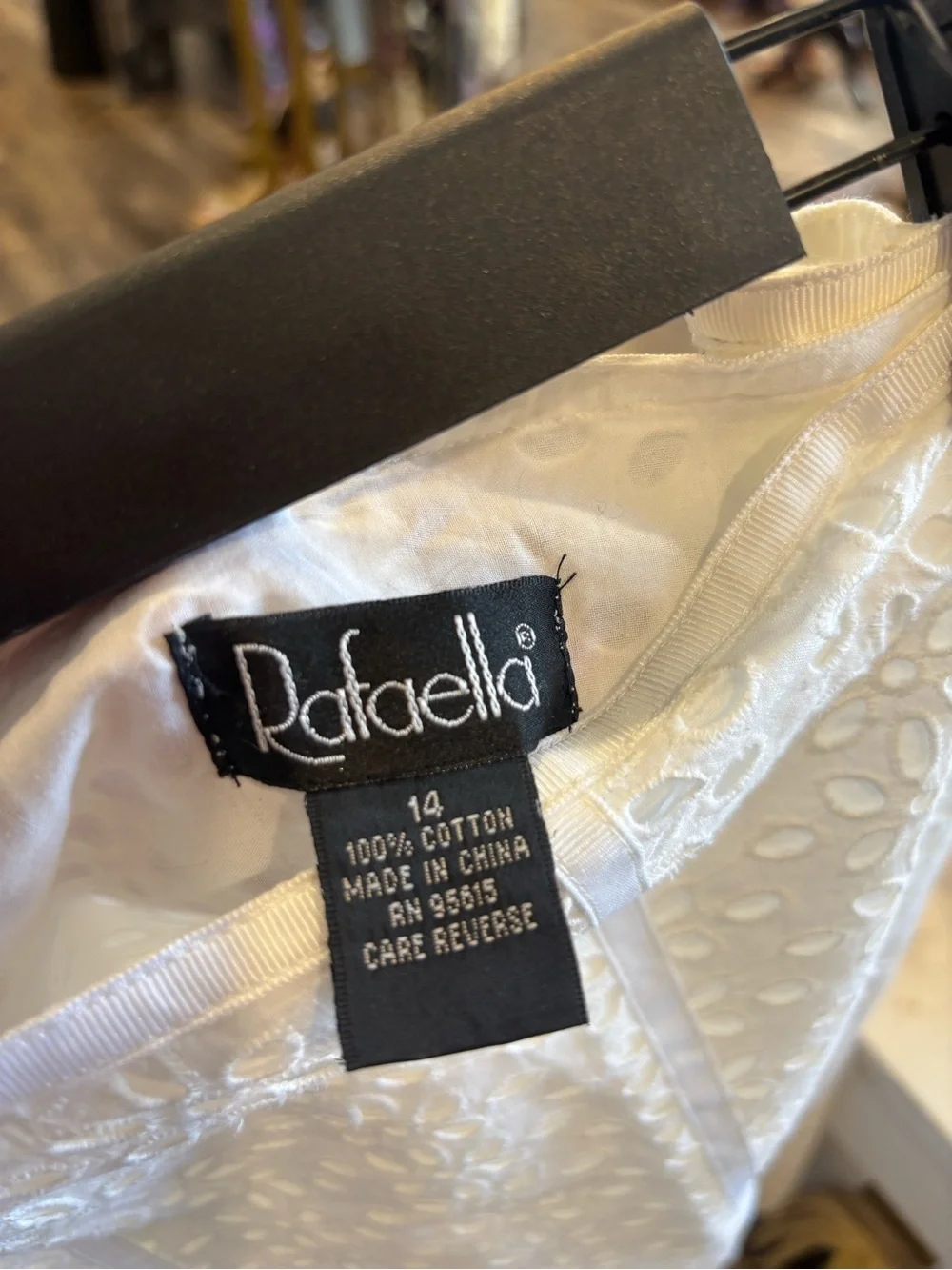 Rafaella White Eyelet A-Line Skirt